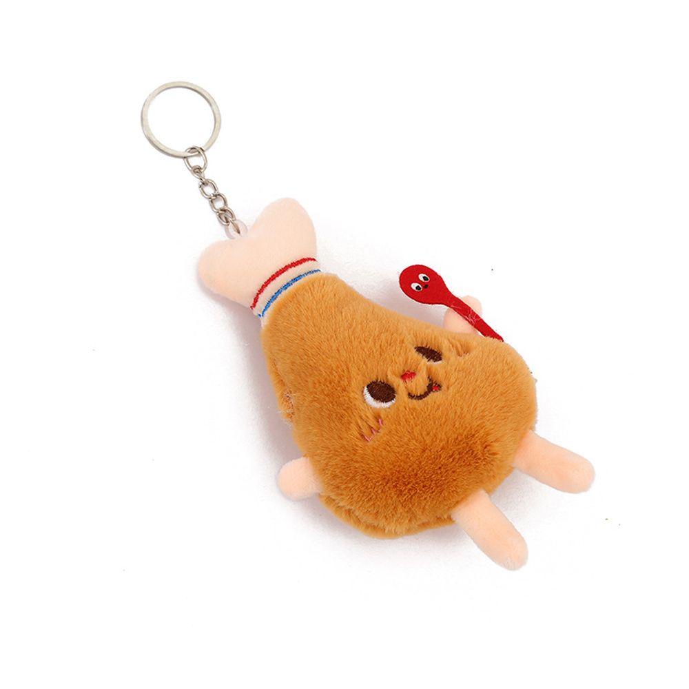 Móc Khóa Hình Bánh Hamburger Nhồi Bông Dễ Thương