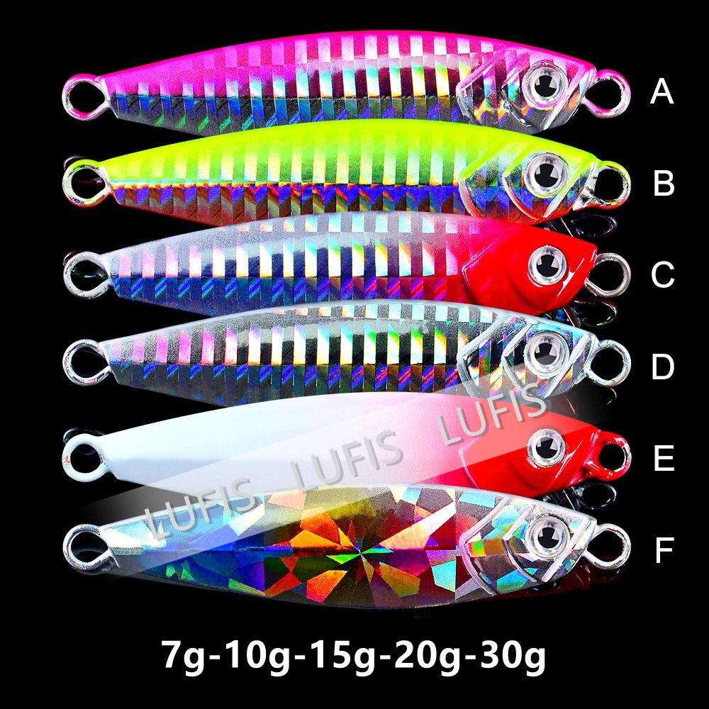 jigging Mồi Câu Cá Giả 3d Bằng Kim Loại 7g / 10g / 15g / 20g / 30g Fishing lure