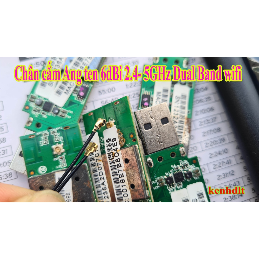 USB thu Wifi 802.11n AC  2 anten dài bắt được sóng 5GHz mạnh tốc độ 1 gigabit siêu mạnh