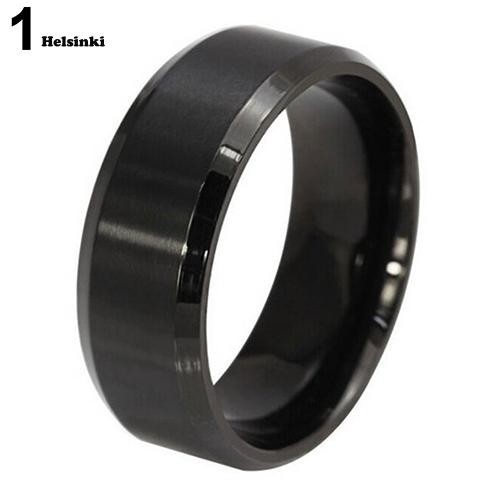 Nhẫn ThéP Titan Mạ VàNg 18K 8mm ThờI Trang Cho Nam Nữ 5-14