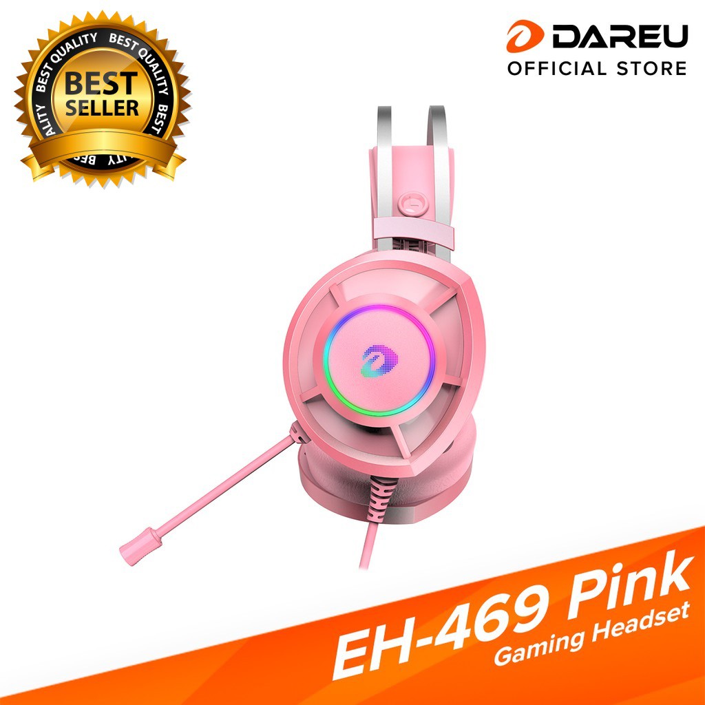 Tai nghe DareU EH469 Pink (kèm cat ears) - Hàng chính hãng | BigBuy360 - bigbuy360.vn