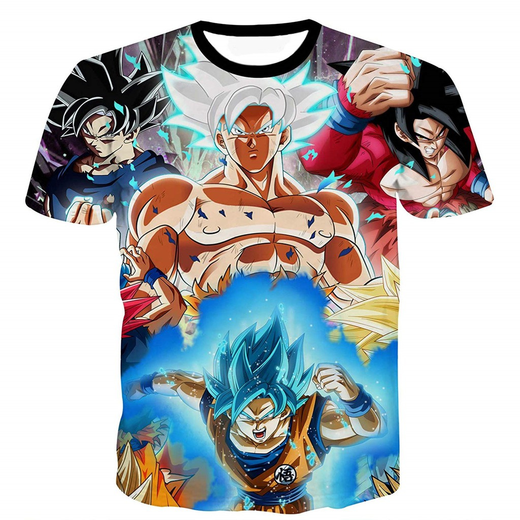 Mới Nhật Bản Anime 3D In Dragon Ball T Áo sơ mi Nam Thời trang Thường Áo phông Goku Đàn ông Áo phông Cosplay Quần áo thể dục