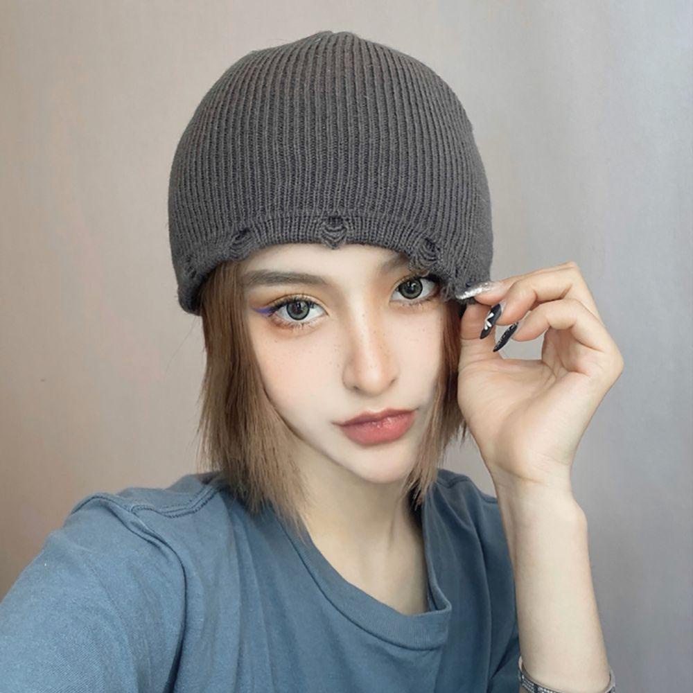 Mũ Len Trùm Đầu Giữ Ấm Cơ Bản Dễ Thương Cho Nam Nữ