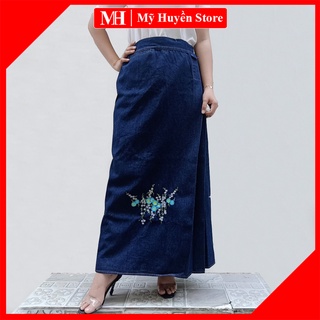 Váy Chống Nắng Dài Cho Nữ Cao Chất Vải Jean Dày Cao Cấp Cho Nút Bấm Chắc Chắn Mỹ Huyền Store