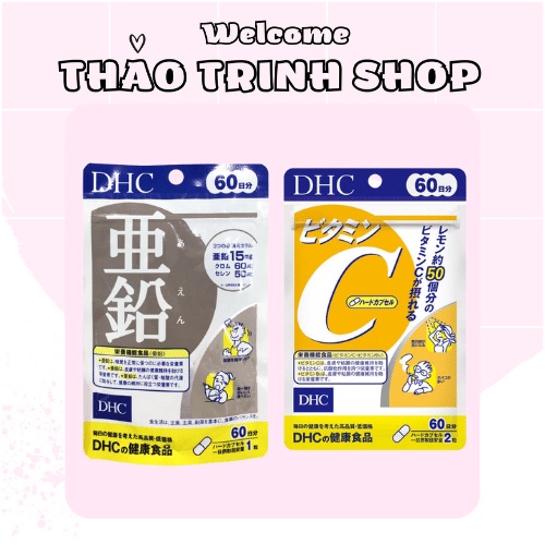 Viên uống Vitamin C của DHC Nhật Bản 60 ngày Viên uống bổ sung Kẽm D H C Nhật Bản 60 ngày