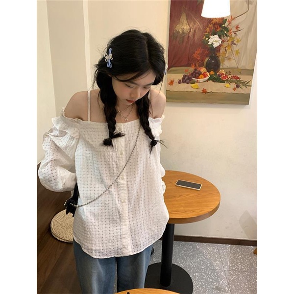 Áo Trễ Vai Tay Dài Thời Trang Dành Cho Nữ