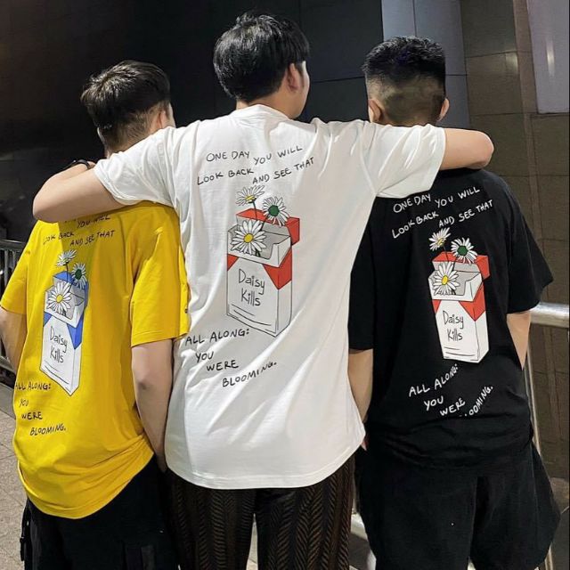 Áo thun tay lỡ Unisex dạng cặp DAISY KILLS