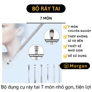 [1 ĐỔI 1] Dụng Cụ Lấy Ráy Tai - Bộ Vệ Sinh Tai 7 Món, Lấy Ráy Tai Khô, Ẩm Ướt, Nén Chặt 5785
