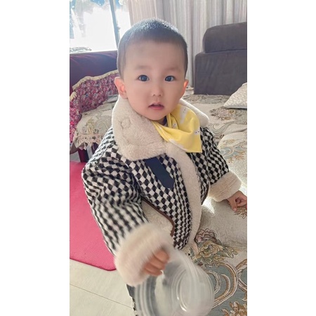 ÁO KHOÁC DẠ LÓT LÔNG DÀY DẶN CHO BÉ TRAI VÀ BÉ GÁI PHONG CÁCH HÀN QUỐC