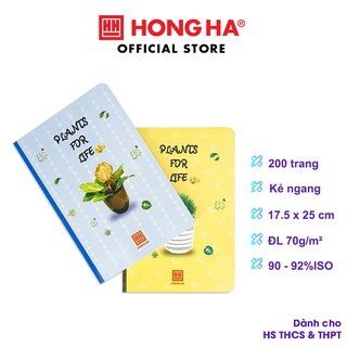 [NEW] Vở kẻ ngang Hồng Hà Plants 200 trang (1417)