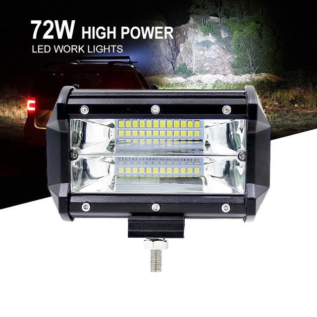 Đèn LED bar đèn gầm hai dải 72W Cree cho xe hơi, thuyền, xe tải trắng