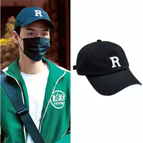 Nón Lưỡi Trai Thêu Chữ R sumbrero Chất Liệu 100% cotton Phong Cách vintage Dành Cho Nam Và Nữ