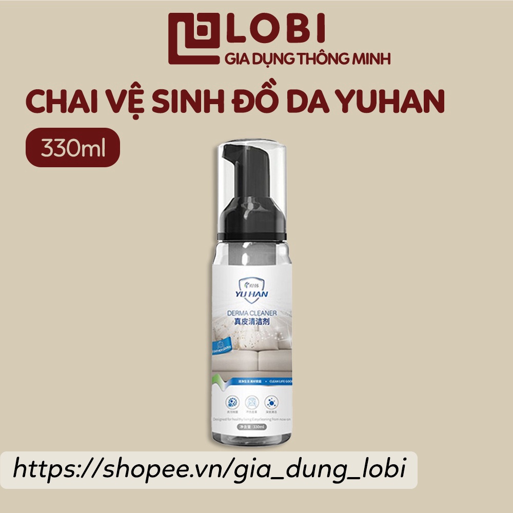 Chai xịt vệ sinh giày da YUHAN 330ml, dung dịch vệ sinh làm mới bảo dưỡng đồ da hiệu quả không làm hỏng da