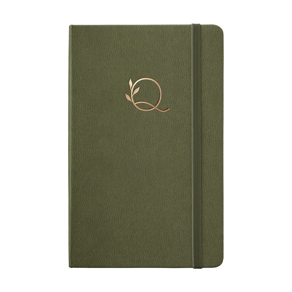 Sổ tay Your Name Letter Q bìa da 196 trang