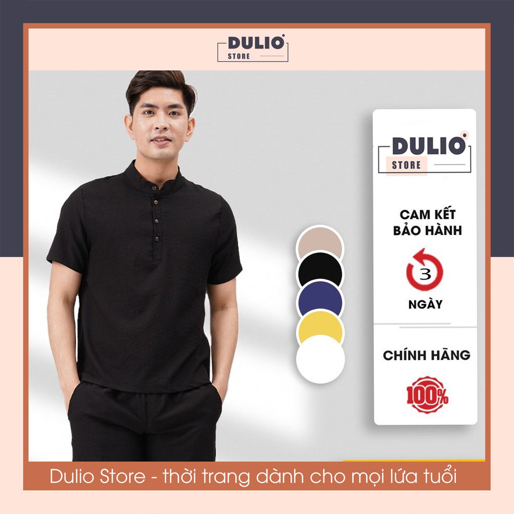 Bộ Đũi Nam Đồ Bộ mùa hè quần áo cộc tay đẹp cao cấp DULIO STORE BDN05