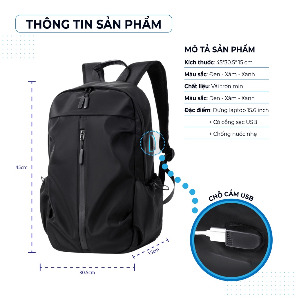Balo Nam Thời Trang, Đi Học, Đi Chơi , Du Lịch