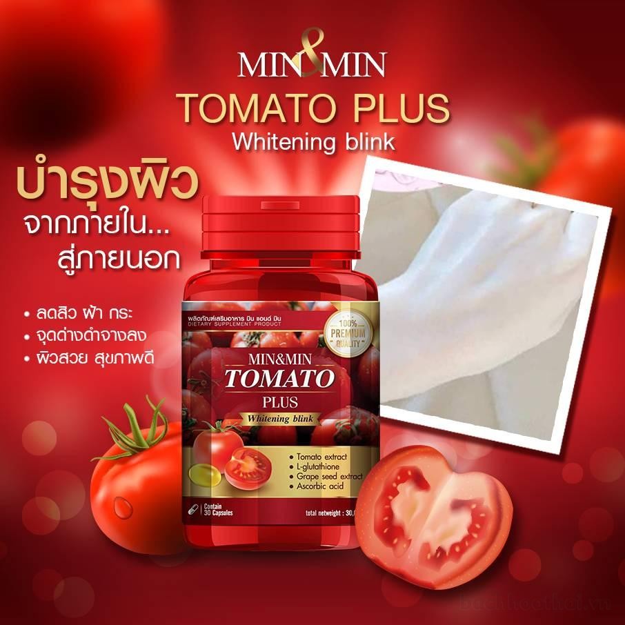 vıên uốnǥ trắŉg da min and min Tomato Plus Whitening Blink Thái Lan