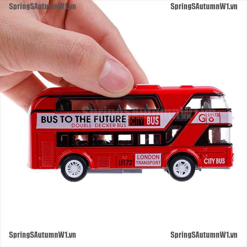 Xe Buýt London 2 Tầng Bằng Kim Loại Tỉ Lệ 1: 43 Độc Đáo Sống Động