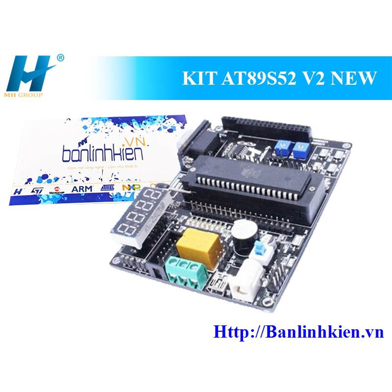 Kit Học Tập AT89S52 V2 NEW BANLINHKIEN kết nối làm việc trực tiếp với VĐK AT89S52