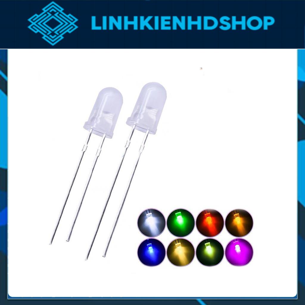 Bộ 10 đèn led 5mm/ 3mm đầy đủ các màu sáng đục
