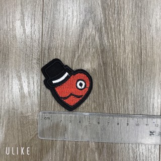 Sticker , logo thêu hình trái tim ủi nhiệt