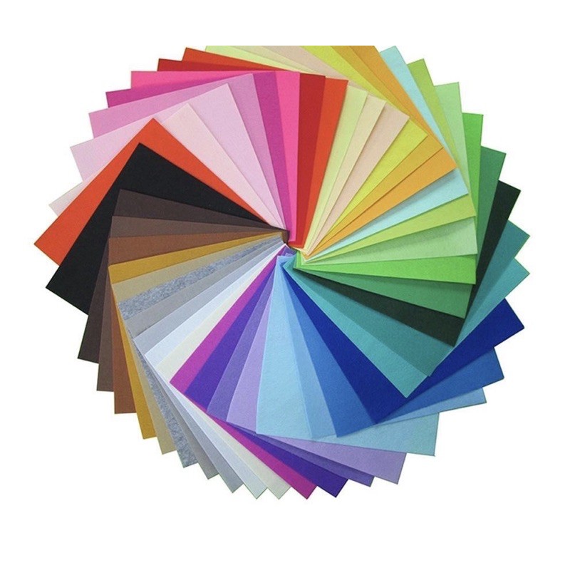 Set 40 tấm vải nỉ đủ màu sắc - Size 10x10
