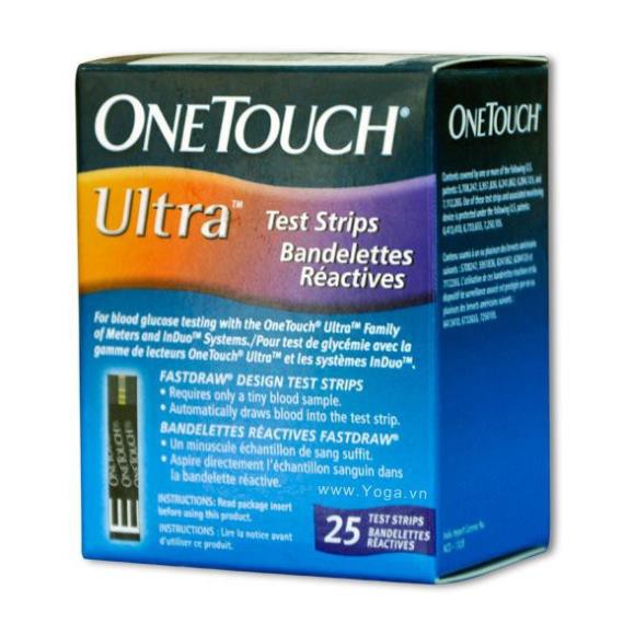 Que thử đường huyết OneTouch Ultra hàng công ty chính hãng date xa