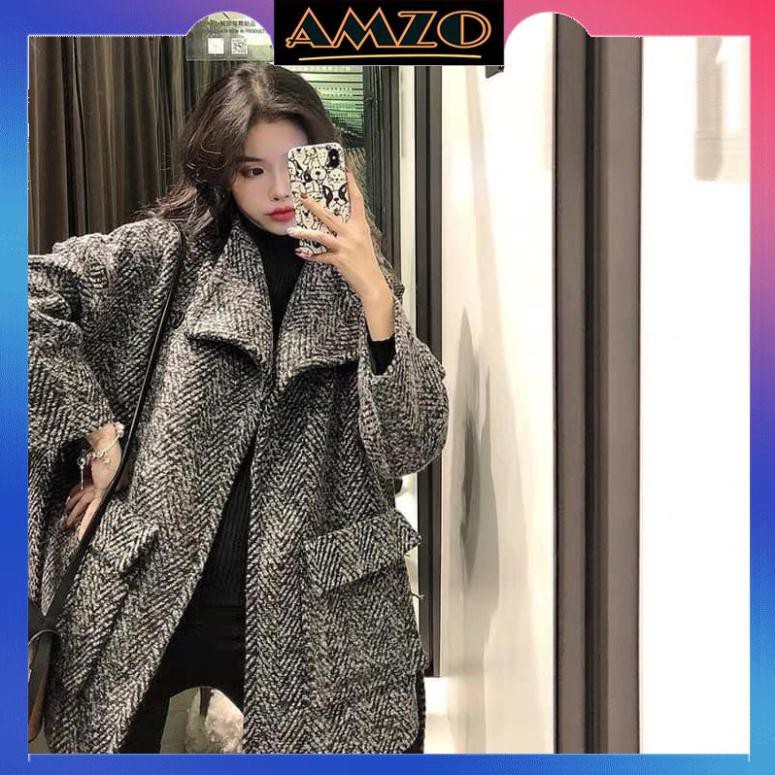 Áo Khoác Dạ Nữ 2 Lớp Cột Eo Phong Cách Hàn Quốc Trẻ Trung Thon Gọn Hàng Quảng Châu Cao Cấp. | BigBuy360 - bigbuy360.vn