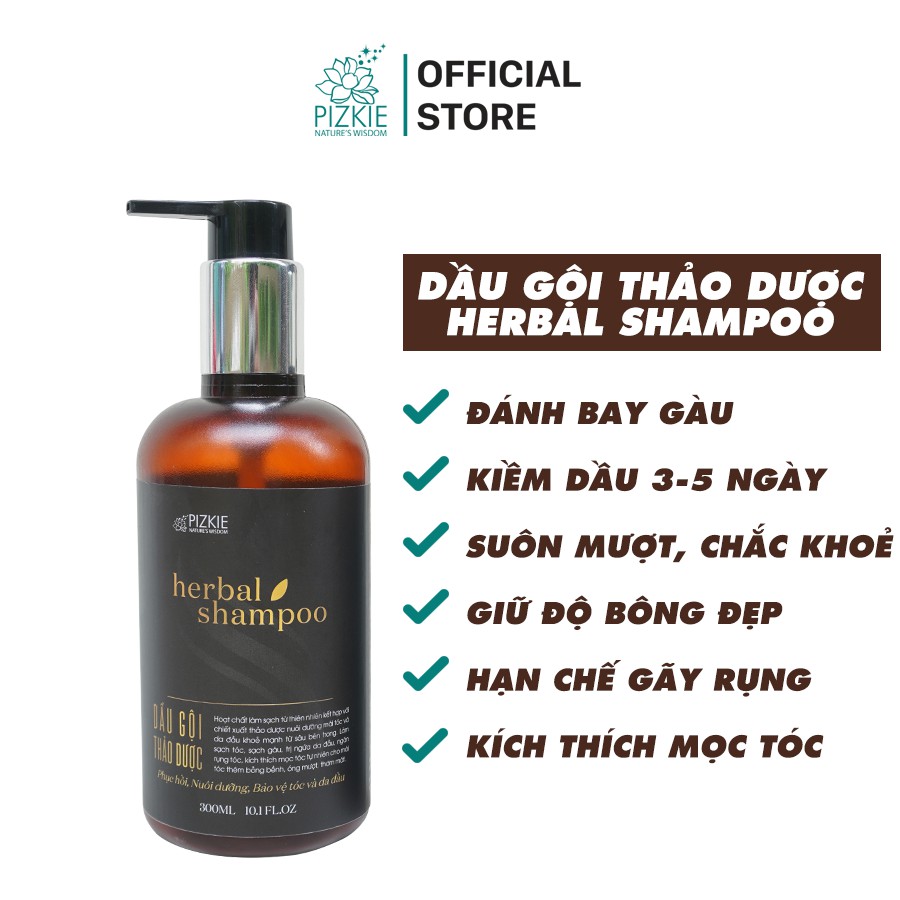 [Mã BMBAU50 giảm 7% đơn 99K] Dầu Gội Thảo Dược HERBAL SHAMPOO PIZKIE 500ml