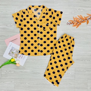 Đồ Bộ Pijama Lửng Chất LỤA Thái f21- SIÊU MÁT