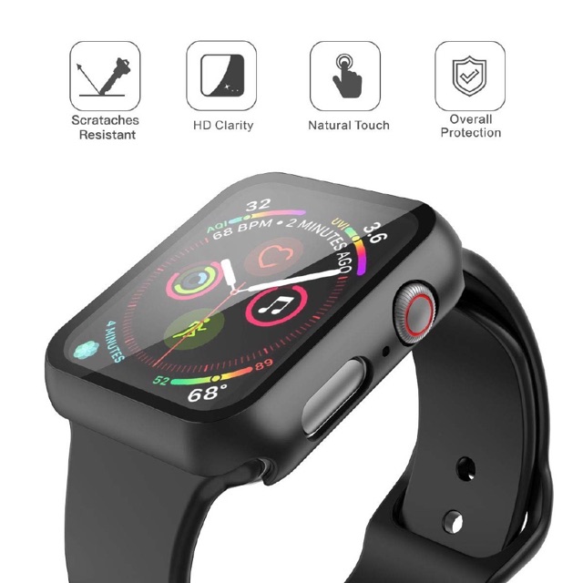 Ốp kính cường lực PC cứng siêu mỏng bảo vệ cho mặt đồng hồ iwatch 38mm 42mm 40mm 44mm