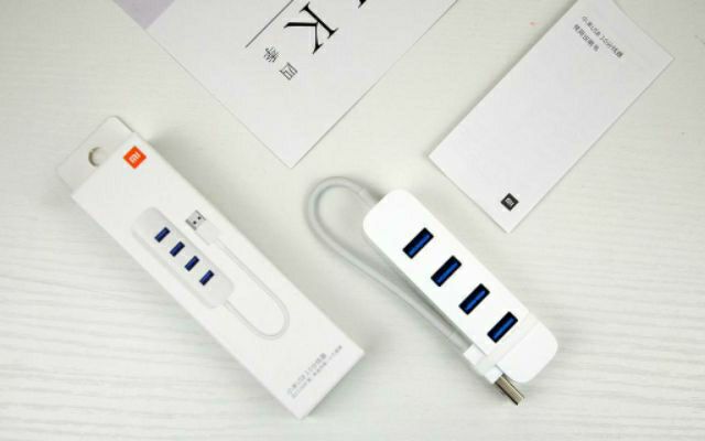 [Hỏa Tốc HCM] Hub 3.0 XIAOMI 4 CỔNG USB và 1 cổng C - lên tới 350mb/s