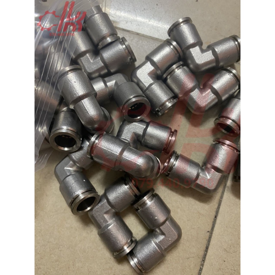 Co nối 2 đầu ống khí nén inox IPV