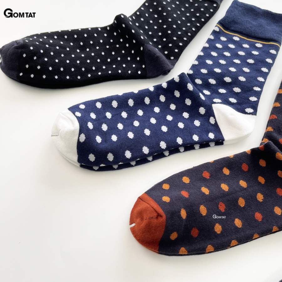 Hộp 4 đôi tất giày tây nam cao cấp, vớ nam công sở chất liệu cotton mềm mại thoáng khí - GOM-MIX06-CB4