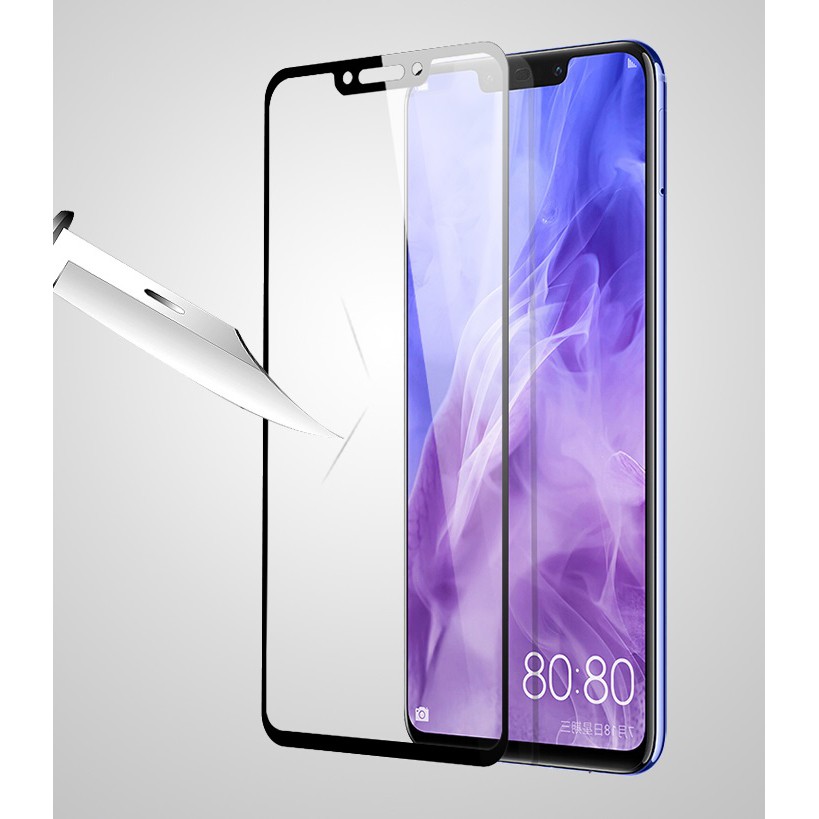 Kính cường lực phủ full màn hình 5D Huawei Nova 3i (Đen)