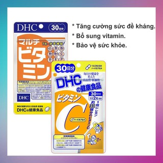 Combo Viên uống DHC Vitamin C và Viên uống Tổng hợp - Hỗ Trợ Sức Khoẻ 30 Ngày