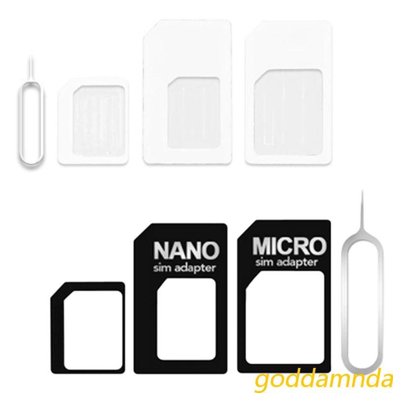 Bộ Chuyển Đổi Thẻ SIM Nano 4 Trong 1 Micro / Standard Cho Tất Cả Các Dòng Điện Thoại Di Động