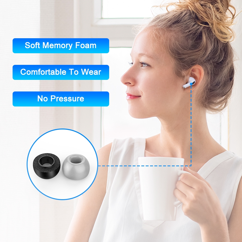 Set 6 cặp nút silicon đệm tai nghe chống ồn tiện dụng