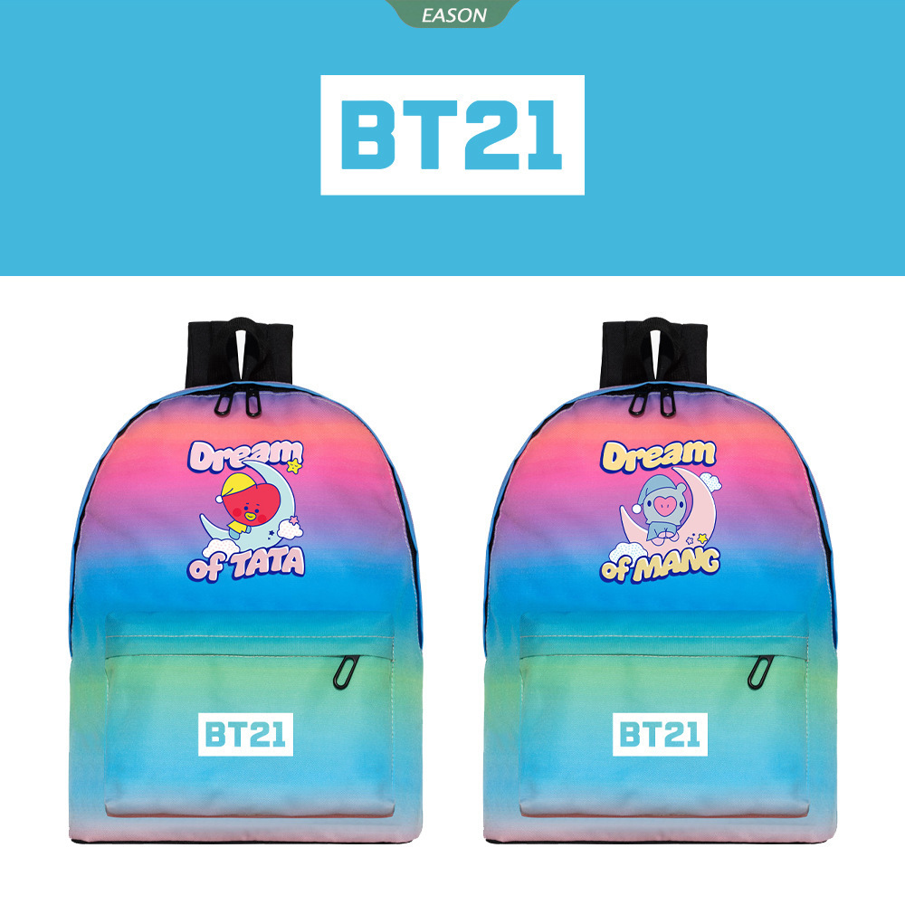 Bts Bt21 Balo Màu Gradient In Hình Nhân Vật Hoạt Họa Bt21 Xinh Xắn