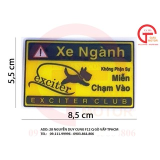 TEM CẢNH BÁO BẰNG NHỰA DẺO ''MIỄN CHẠM VÀO '' DÁN XE MÁY