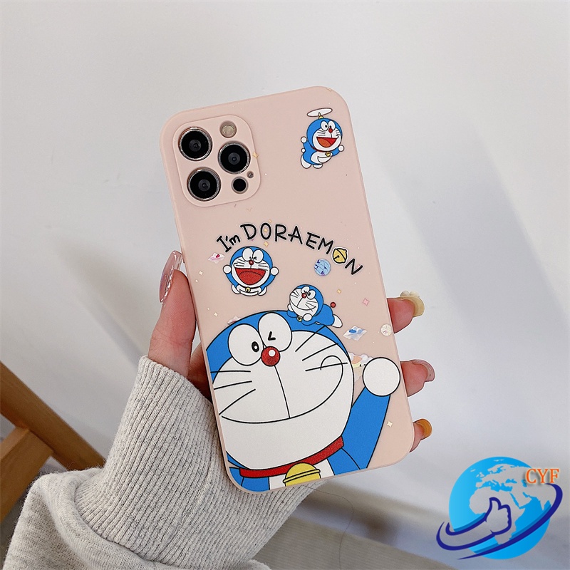 Ốp Điện Thoại Mềm Chống Sốc In Hình Doraemon Cho iPhone 14 Pro Max 14 13 12 11 Pro Max