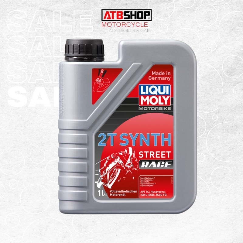 Nhớt 2 Thì Pha Xăng Liqui Moly MOTORBIKE 2T SYNTH STREET RACE - Jaso FD Made in Germany