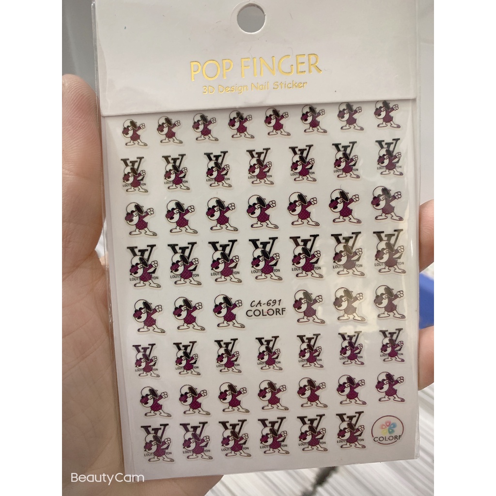 sticker thương hiệu trang trí nail