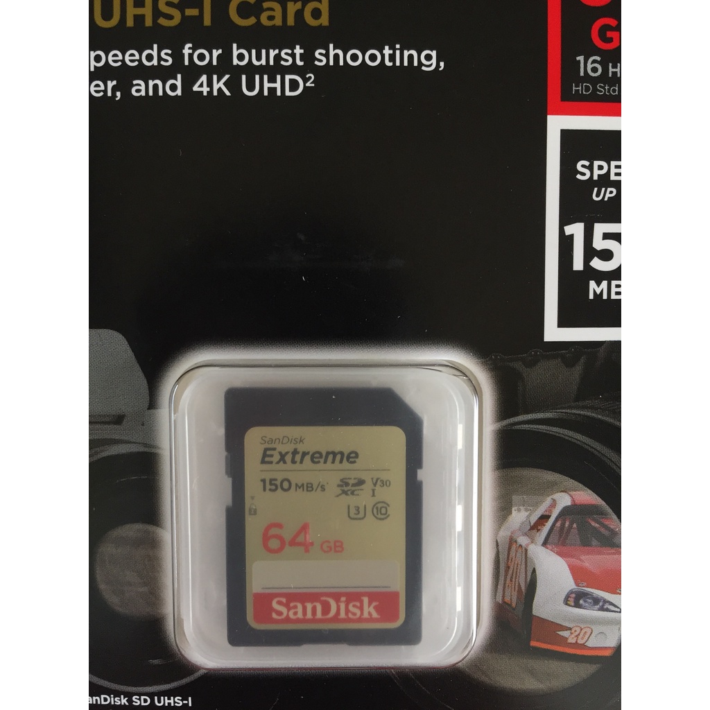 Thẻ nhớ SDXC SanDisk Extreme U3 V30 180MB/s dung lượng 64GB 128GB 256GB