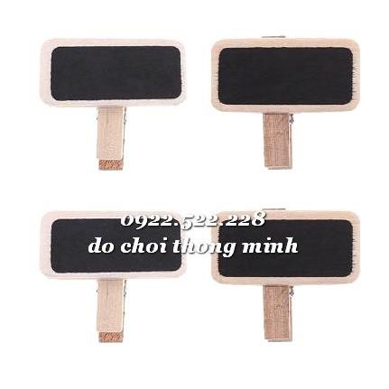 Kẹp gỗ có bảng viết phấn (có bảng 2cm 4cm, kẹp dài 3.5cm)