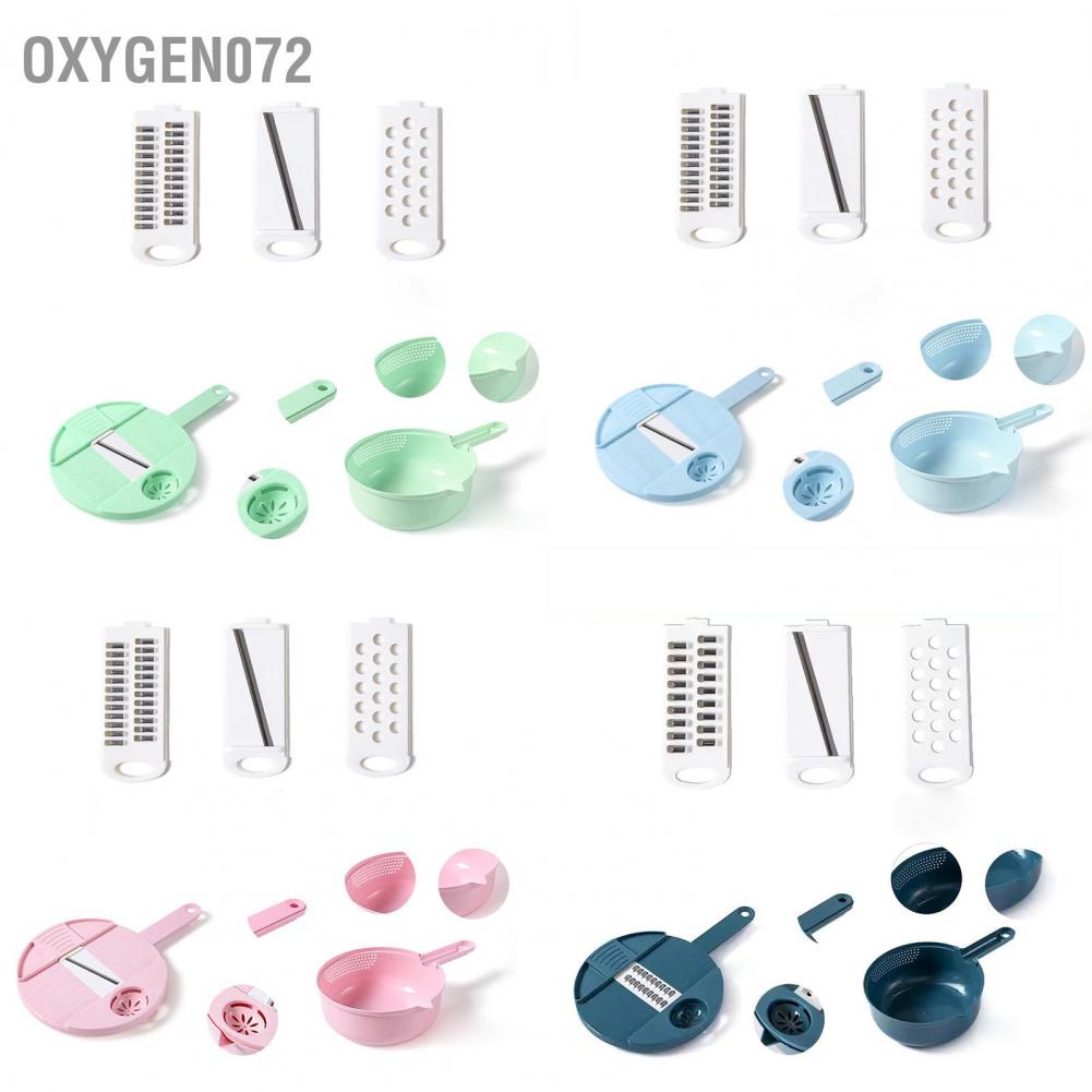 RỔ BÀO RAU CỦ ĐA NĂNG Máy cắt rau củ đa năng 12 trong 1 Dụng cụ gia dụng xay cải cho nhà bếp Oxygen072