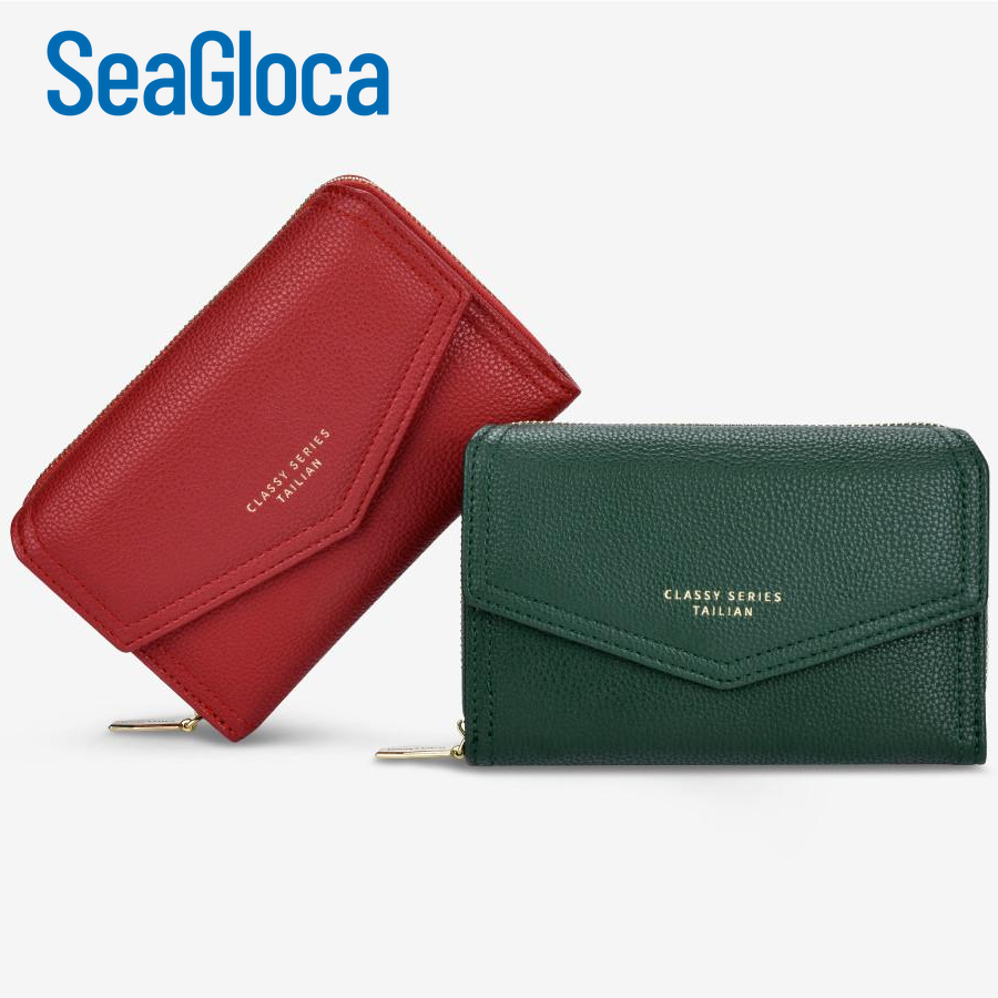 Ví da SeaGloca dáng ngắn thời trang cho nữ