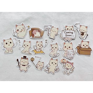 Hộp 40-45 hình dán sticker mèo dễ thương mẫu mới - sticker tem dán hình mèo