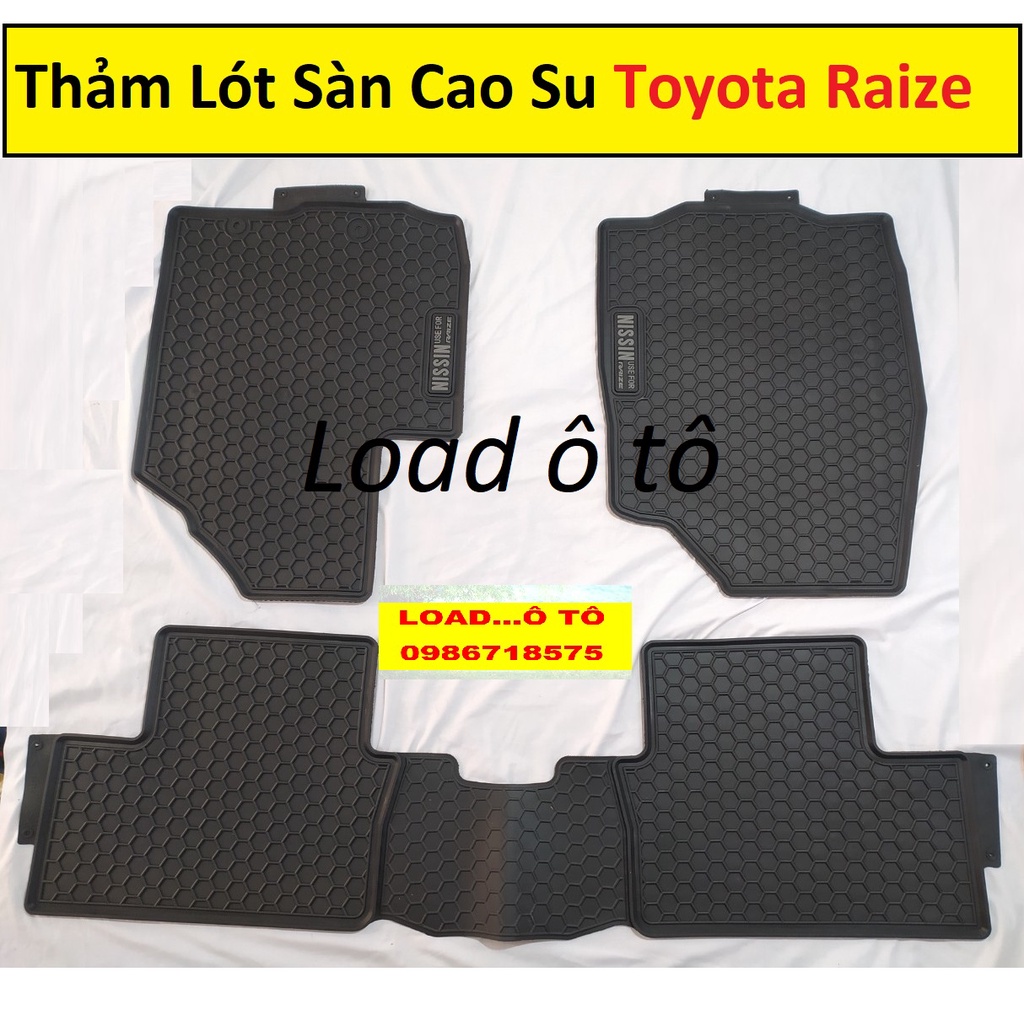 Thảm Lót Sàn Cao Su Xe Toyota Raize 2022-2021 Mẫu Tổ Ong Cao Cấp Nhất Thị Trường