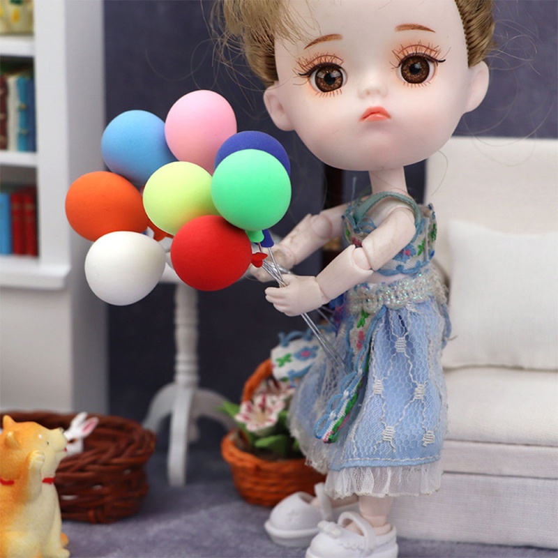 Mô Hình Hộp Quà Giáng Sinh Và Bong Bóng Nhiều Màu Trang Trí Nhà Búp Bê